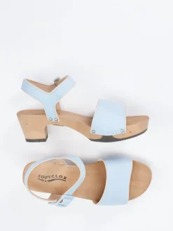 Damen Softclox – Clogsandalen aus Lammleder in Hell