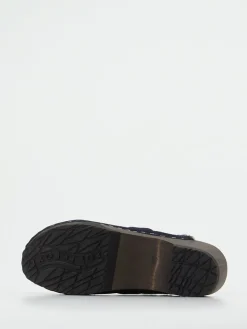 Damen Softclox – Gefütterte Clogs aus Veloursleder Dunkel