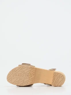 – Plateau-Sandalen aus Veloursleder sandbeige*Softclox New