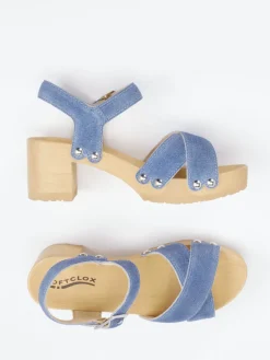 – Sandale aus geprägtem Leder in*Softclox Sale