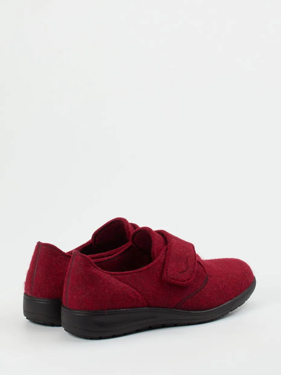 Damen Solidus – Hausschuh aus Filz in Bordeaux