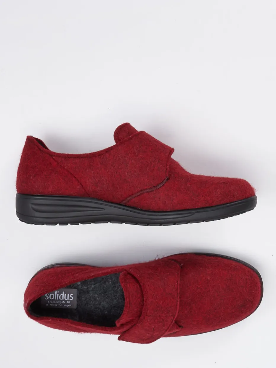 Damen Solidus – Hausschuh aus Filz in Bordeaux