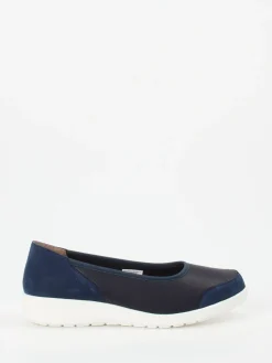 Damen Solidus – Komfort-Ballerinas aus Stretch und Veloursleder