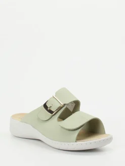 – Komfort-Pantolette aus Nubukleder Salbei*Solidus Outlet