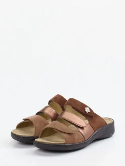 Damen Solidus – Komfort-Pantoletten aus Veloursleder