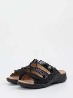 Damen Solidus – Komfort-Pantolette aus Lackleder