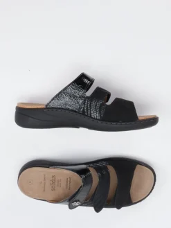 Damen Solidus – Komfort-Pantolette aus Lackleder