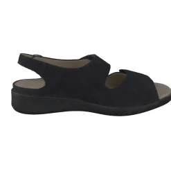 – Komfortsandale aus Nubukleder Dunkel*Solidus Outlet