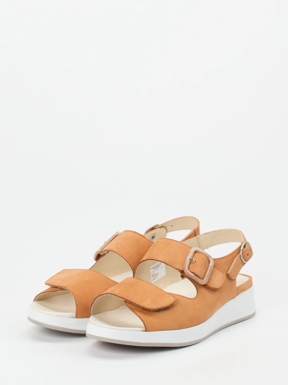 – Komfortsandale aus Nubukleder cognac*Solidus