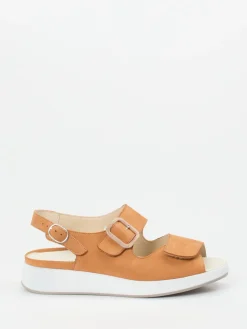 – Komfortsandale aus Nubukleder cognac*Solidus