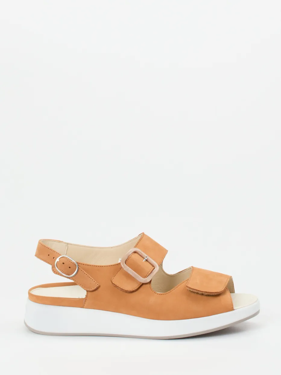 – Komfortsandale aus Nubukleder cognac*Solidus
