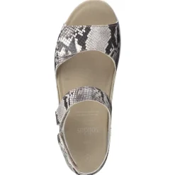 – Komfortsandale aus geprägtem Leder*Solidus Clearance