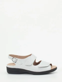 Damen Solidus – Komfort-Sandale aus geprägtem Leder