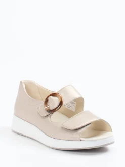 – Komfort-Sandalette aus Metallicleder*Solidus Discount