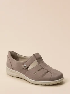 Damen Solidus – Komfortschuh aus Nubukleder in Taupe