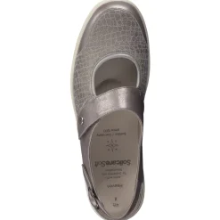 – Komfort-Slingback aus Stretchleder silber*Solidus Clearance
