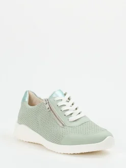 Damen Solidus – Komfort-Sneaker aus Nubukleder salbei