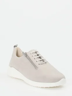 Damen Solidus – Komfort-Sneaker aus Nubukleder hell