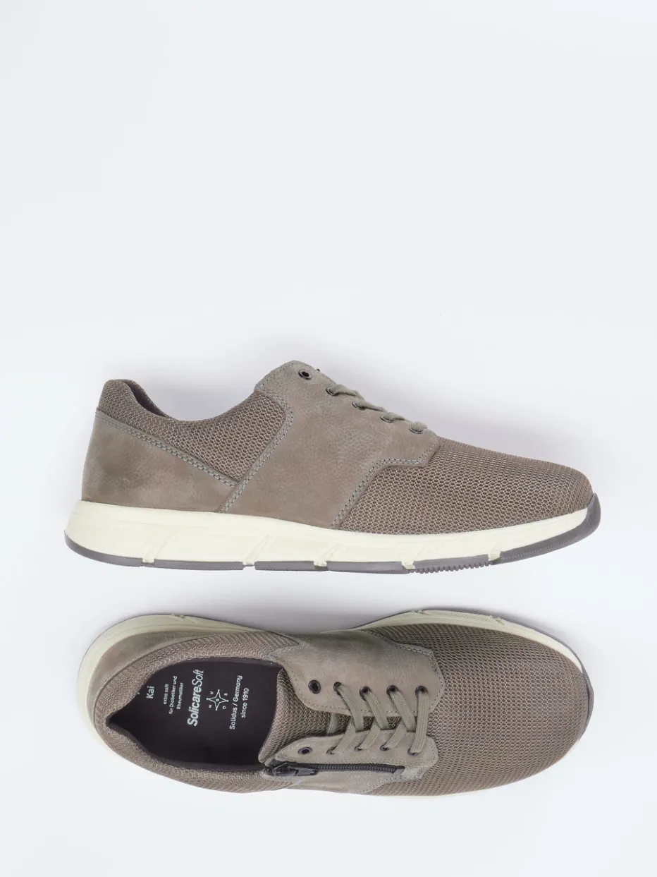 Herren Solidus – Komfort-Sneaker aus Textil in Schlamm