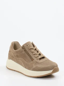 Herren Solidus – Komfort-Sneaker aus Veloursleder Sandbeige