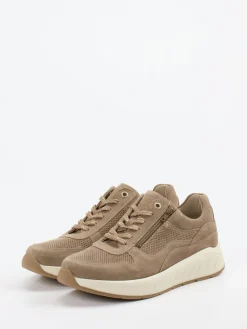 Herren Solidus – Komfort-Sneaker aus Veloursleder Sandbeige
