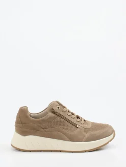 Herren Solidus – Komfort-Sneaker aus Veloursleder Sandbeige