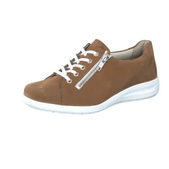 Damen Solidus – Komfort-Sneaker aus Nubukleder cognac