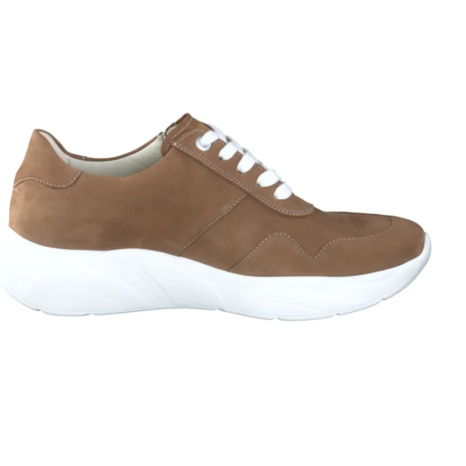 – Komfort-Sneaker aus Nubukleder cognac*Solidus Outlet