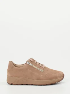 Damen Solidus – Komfort-Sneaker aus Veloursleder rosé
