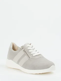 – Komfort-Sneaker aus Veloursleder hellgrau*Solidus Outlet