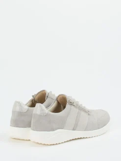 – Komfort-Sneaker aus Veloursleder hellgrau*Solidus Outlet