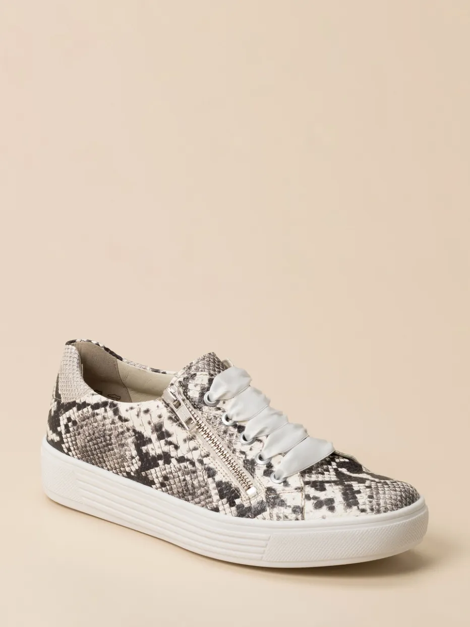 Damen Solidus – Schnürschuh aus geprägtem Leder