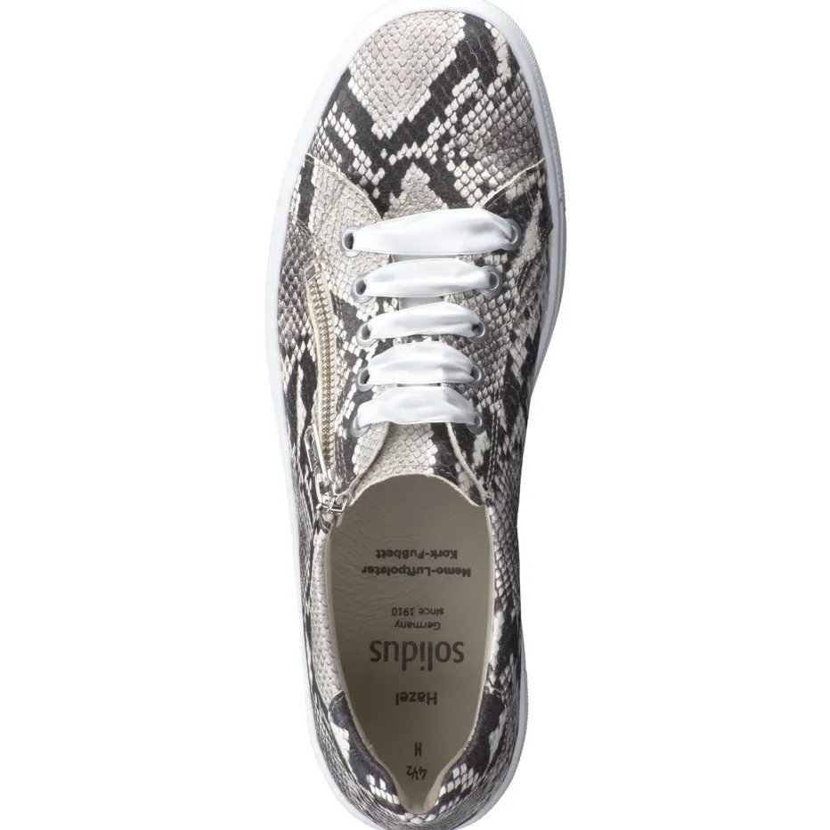 Damen Solidus – Schnürschuh aus geprägtem Leder