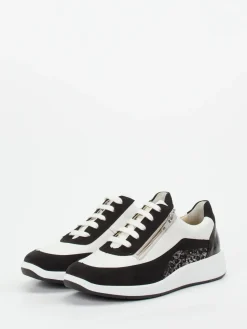 Damen Solidus – Sneaker aus Nappaleder mit Animal-Detail