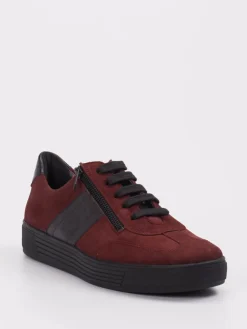 Damen Solidus – Sneaker aus Veloursleder bordeaux
