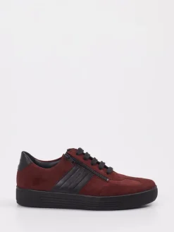 Damen Solidus – Sneaker aus Veloursleder bordeaux