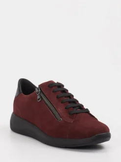 – Sneaker aus Veloursleder bordeaux*Solidus Clearance