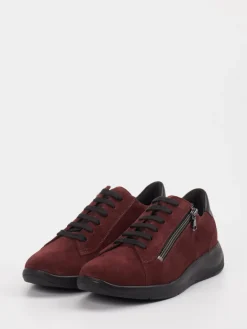 – Sneaker aus Veloursleder bordeaux*Solidus Clearance