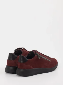 – Sneaker aus Veloursleder bordeaux*Solidus Clearance