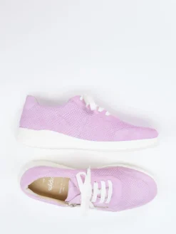 Damen Solidus – Sneaker aus Veloursleder fliederfarben