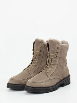 – Stiefelette aus Veloursleder taupe*Solidus New