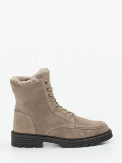 – Stiefelette aus Veloursleder taupe*Solidus New