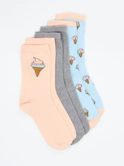 – Crew-Socken aus Textil mit Eiscreme-Motiv*S.Oliver