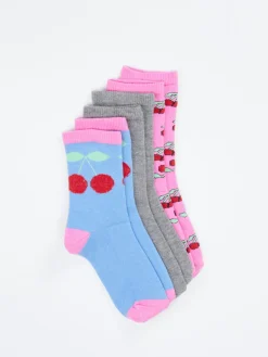 Kinder S.Oliver – Kurzsocken aus Textil mit Kirschmotiv