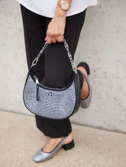 Damen Steve Madden – Baguette Bag aus Synthetik mit Strass