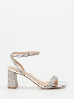Damen Steve Madden – High Heel Sandalette aus Metallicleder
