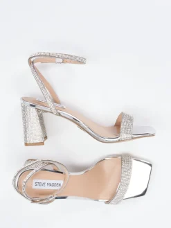 Damen Steve Madden – High Heel Sandalette aus Metallicleder