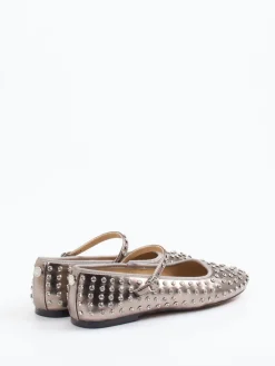 Damen Steve Madden – Mary Janes aus Lederimitat Metallic-Taupe