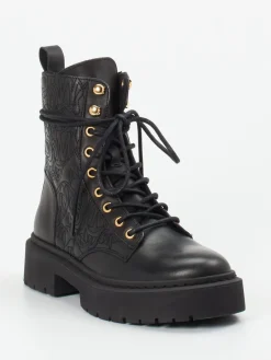 – Schnürboots aus Leder in*Steve Madden