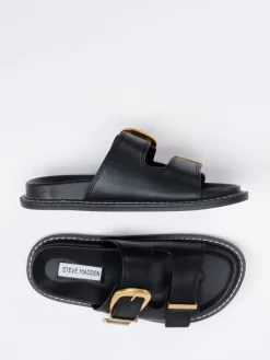 Damen Steve Madden – Slides aus Synthetikleder Gold